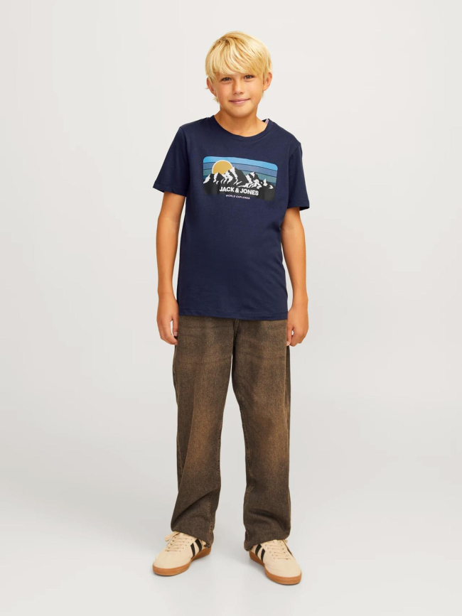 T-shirt jjpeak bleu marine enfant - Jack & Jones