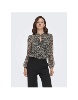 Blouse ditsy léopard noir femme - Only