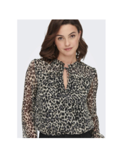 Blouse ditsy léopard noir femme - Only