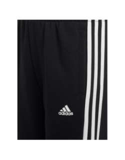 Jogging 3 bandes uni noir blanc enfant - Adidas