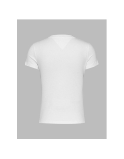 T-shirt slim linear blanc femme - Tommy Jeans