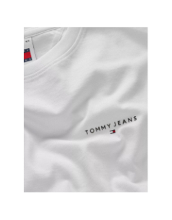 T-shirt slim linear blanc femme - Tommy Jeans