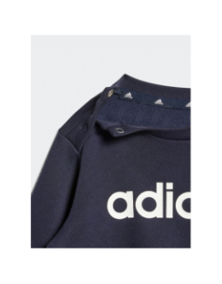 Ensemble de jogging linear bleu gris chiné enfant - Adidas