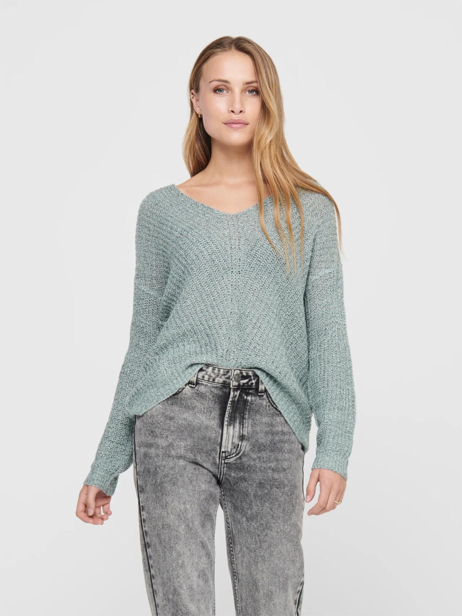 Pull en maille new megan vert d'eau femme - Jacqueline De Yong