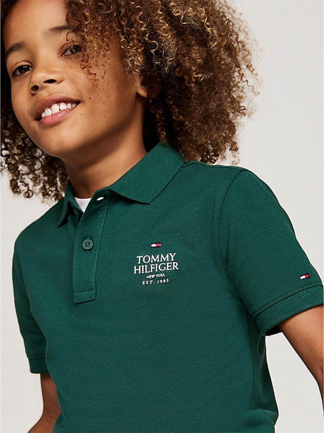 Polo logo regular vert garçon - Tommy Hilfiger