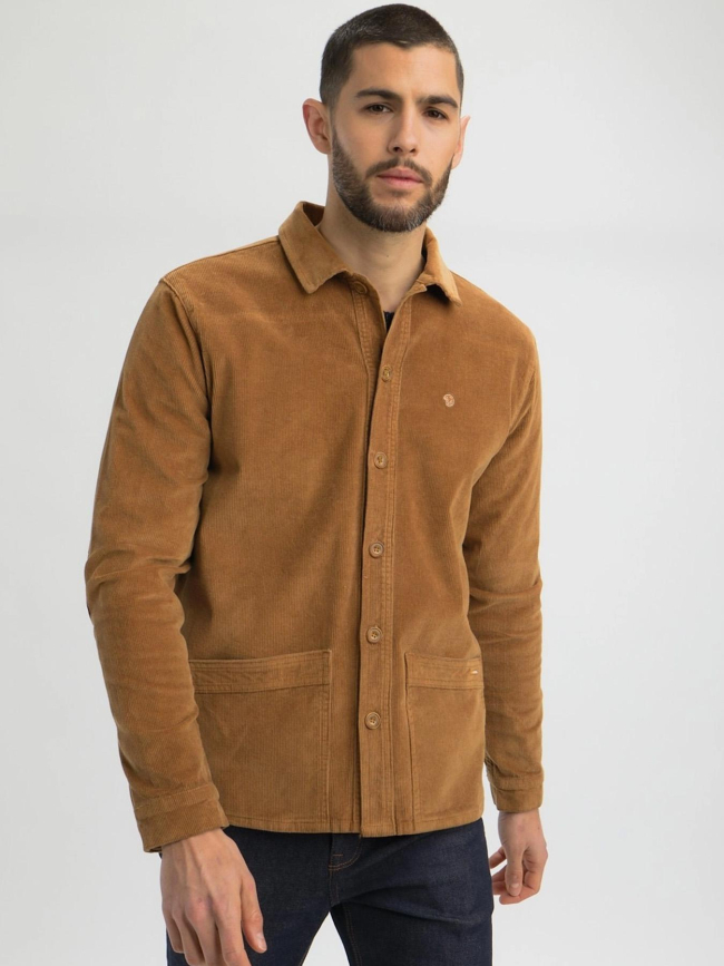 Veste velour homme marron sale