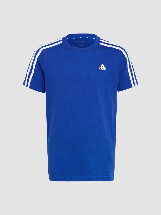 T-shirt 3 bandes bleu enfant - Adidas