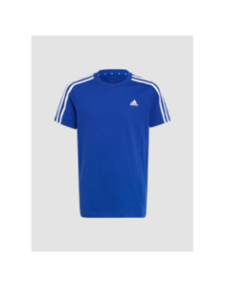 T-shirt 3 bandes bleu enfant - Adidas