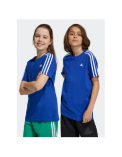 T-shirt 3 bandes bleu enfant - Adidas