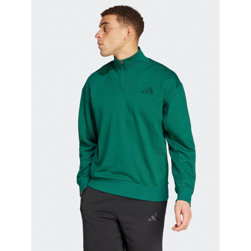 Sweat col zippé all szn vert homme - Adidas