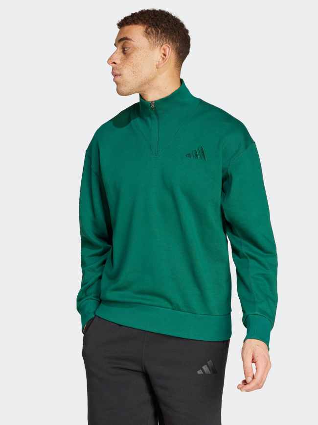 Sweat col zippe all szn vert homme Adidas wimod