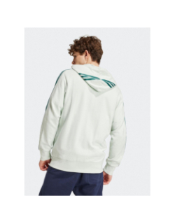 Sweat zippé à capuche 3s vert homme - Adidas