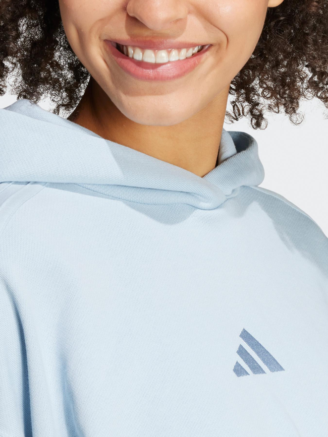 Sweat à capuche crop all szn bleu femme - Adidas