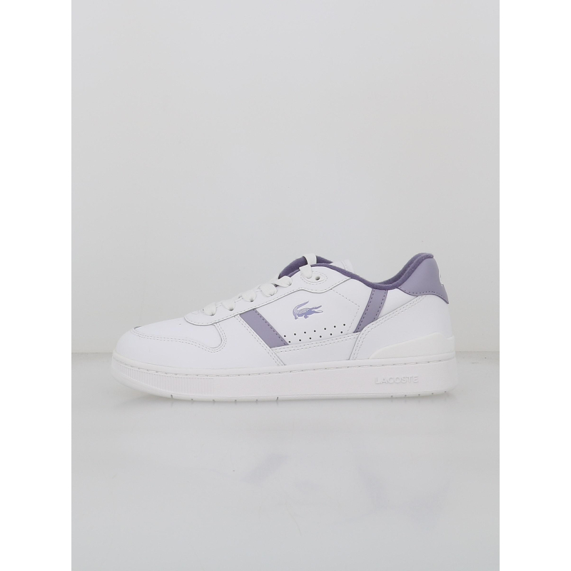 Baskets t-clip set blanc violet femme - Lacoste