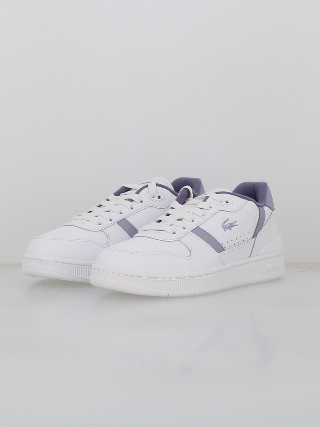 Baskets t-clip set blanc violet femme - Lacoste