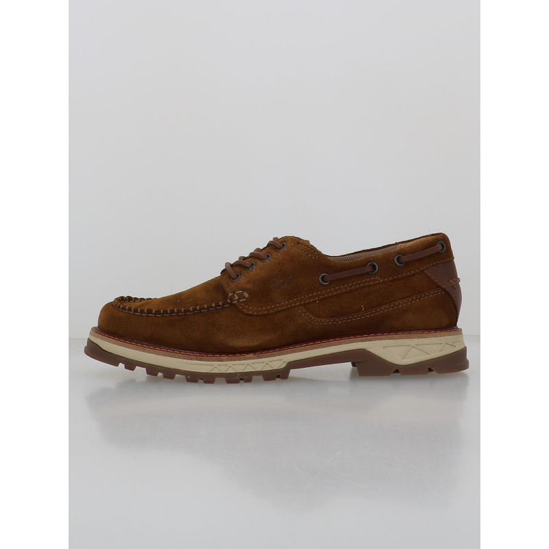 Chaussures bateaux en cuir marron homme - Tbs