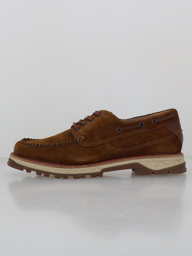 Chaussures bateaux en cuir marron homme - Tbs