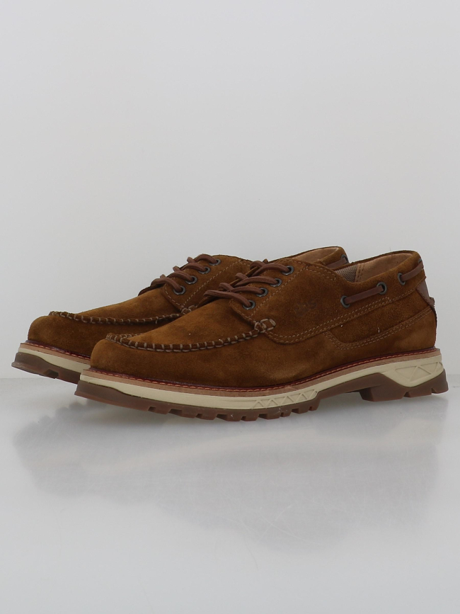 Chaussures bateaux en cuir marron homme - Tbs