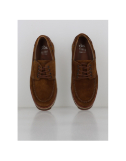 Chaussures bateaux en cuir marron homme - Tbs