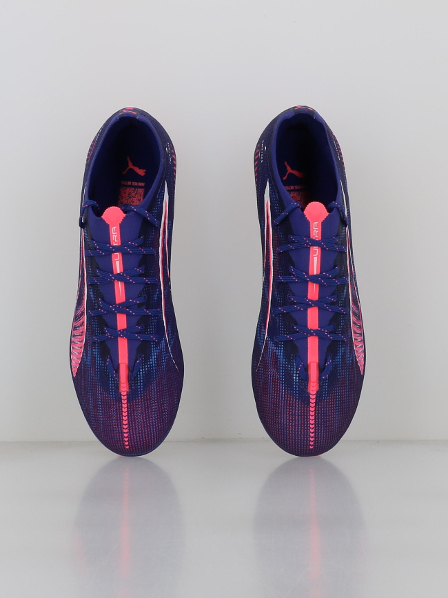 Chaussures de football ultra pro fg/ag bleu rose homme - Puma