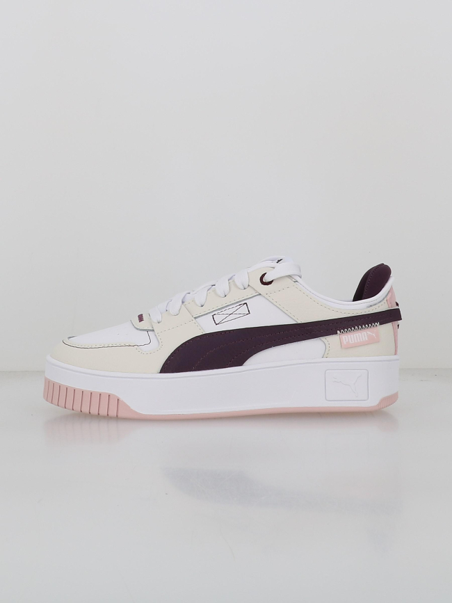 Baskets plateforme carina street blanc violet femme - Puma