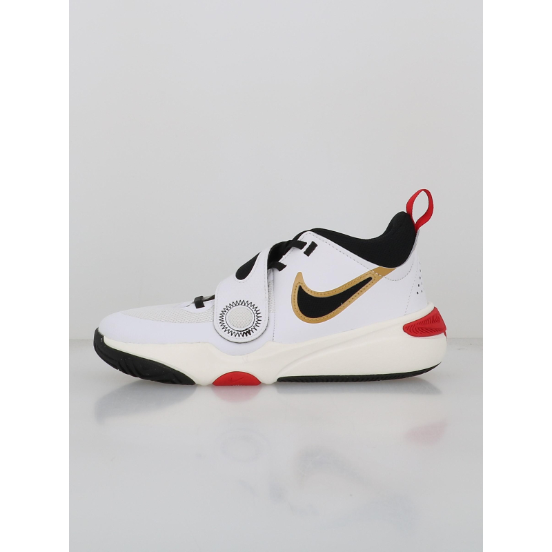 Chaussures de basketball team hustle 11 gs blanc enfant - Nike