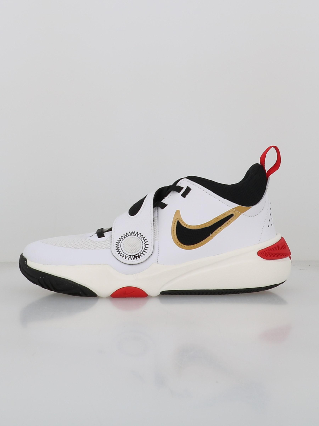 Chaussures de basketball team hustle 11 gs blanc enfant - Nike