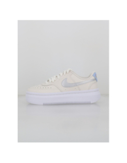 Baskets plateforme court vision alta blanc argent femme - Nike