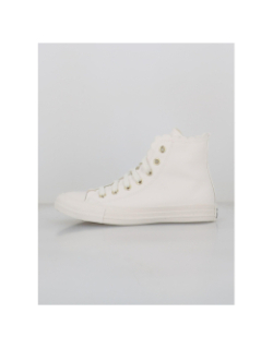 Converse montantes simili cuir vintage blanc femme