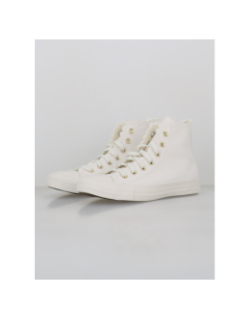 Converse montantes simili cuir vintage blanc femme