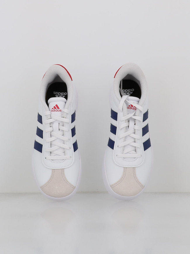 Baskets vl court 3.0 k blanc bleu rouge enfant - Adidas