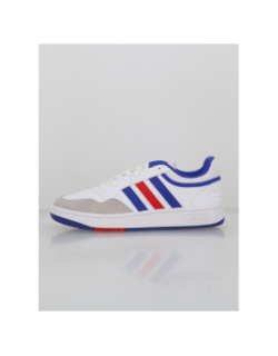 Baskets hoops 3.0 blanc bleu rouge homme - Adidas