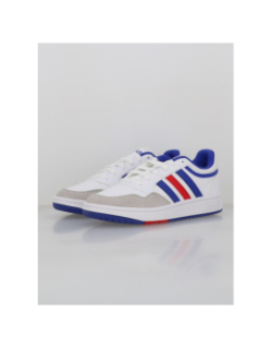 Baskets hoops 3.0 blanc bleu rouge homme - Adidas