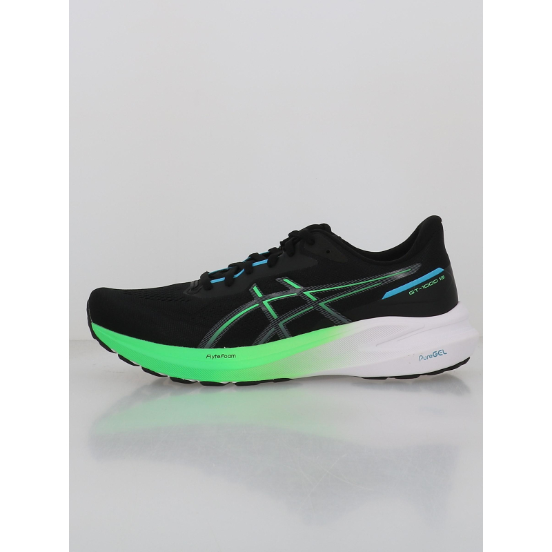 Chaussures de running gt-1000 13 noir vert homme - Asics