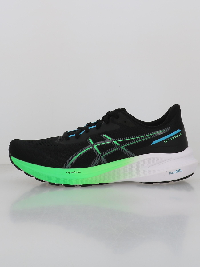 Chaussures de running gt-1000 13 noir vert homme - Asics