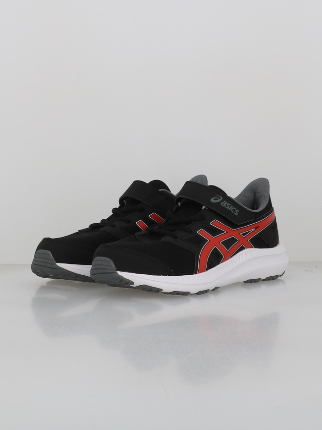 Baskets à scratch jolt 4 ps noir rouge enfant - Asics