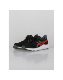 Baskets à scratch jolt 4 ps noir rouge enfant - Asics