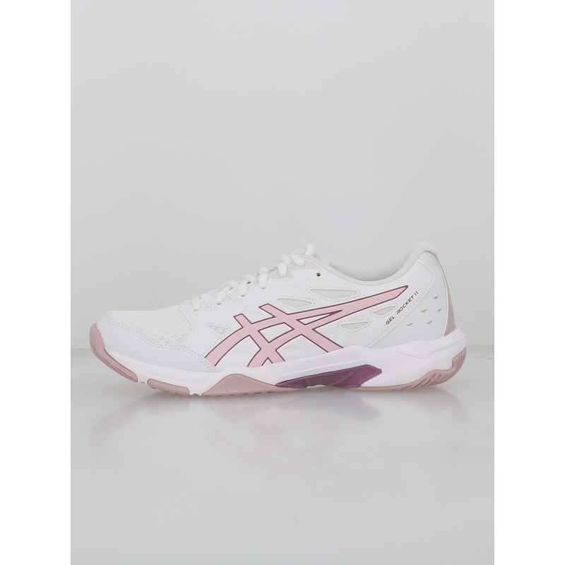 Chaussures de volleyball gel rocket 11 blanc rose femme - Asics