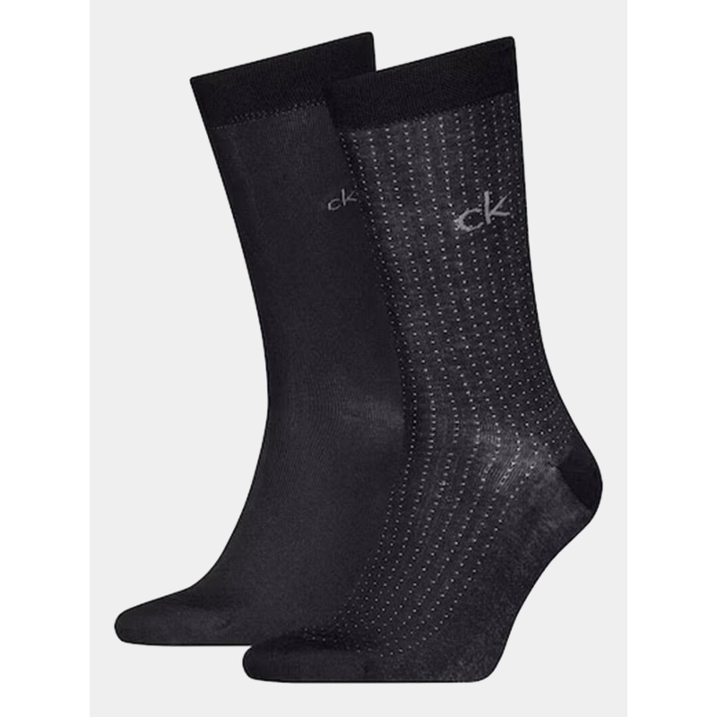 2 paires de chaussettes dropneedle noir homme - Calvin Klein