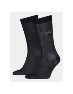 2 paires de chaussettes dropneedle noir homme - Calvin Klein