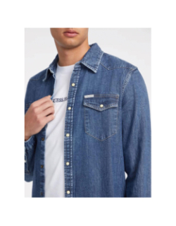 Chemise en jean slim denim bleu homme - Guess