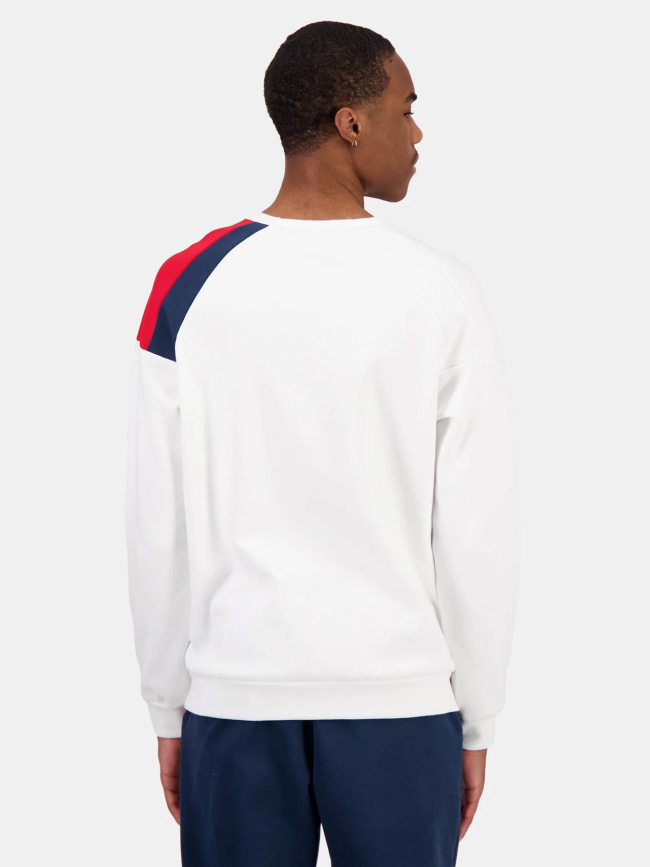 Sweat col rond tri crew blanc homme - Le Coq Sportif