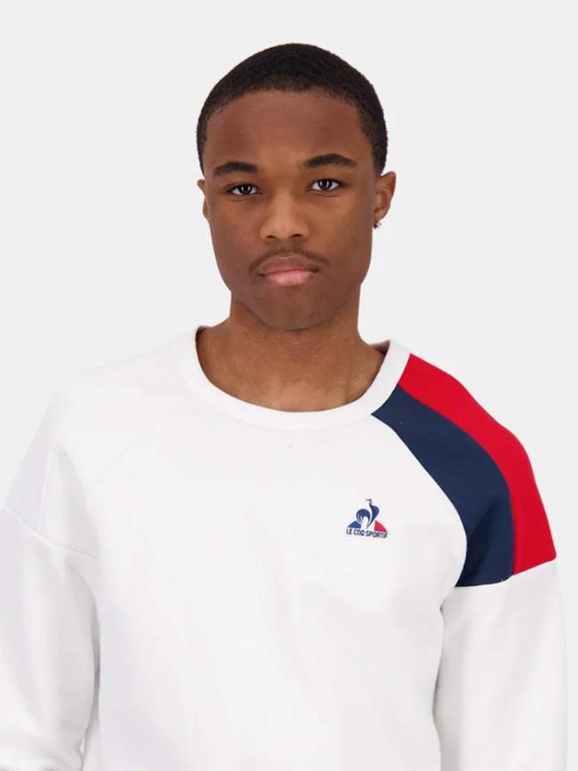 Sweat col rond tri crew blanc homme - Le Coq Sportif