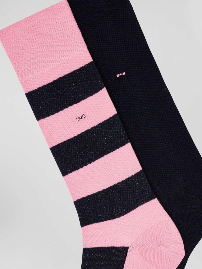 Lot 2 paires chaussettes cercle rose marine homme - Eden Park