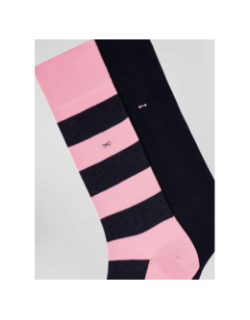 Lot 2 paires chaussettes cercle rose marine homme - Eden Park