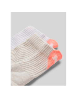 Pack de 2 paires de chaussettes cœur blanc beige femme - Puma