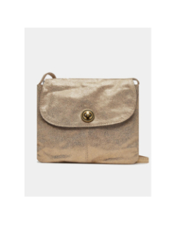 Sac bandoulière pctotally large doré femme - Pieces