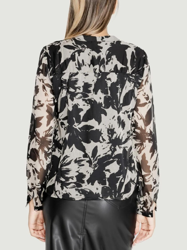 Blouse isabella col v noir femme - Jacqueline De Yong