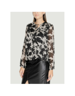 Blouse isabella col v noir femme - Jacqueline De Yong