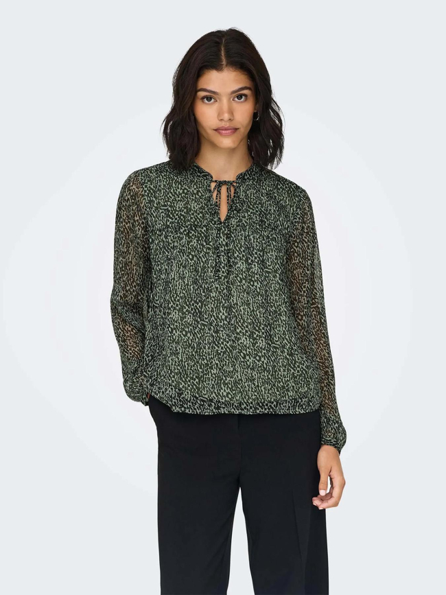 Blouse isabella col v vert femme - JDY